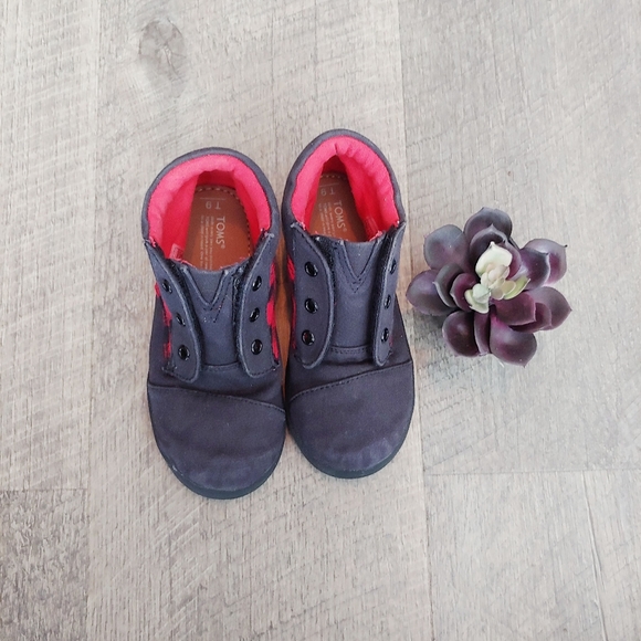 ⚡Toms Buffalo Plaid Velcro High Tops Walking - Picture 2 of 4